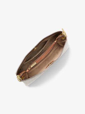 Christina Small Signature Logo Crossbody Bag in VANILLA | Michael Kors