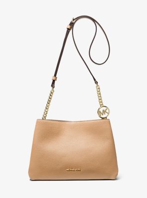 Bandolera Christina peque&ntilde;a de piel granulada in CAMEL | Michael Kors