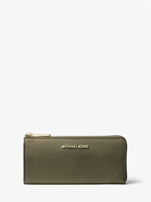 PRADA Small Saffiano Leather Zip Around Wallet Pink- 15% OFF