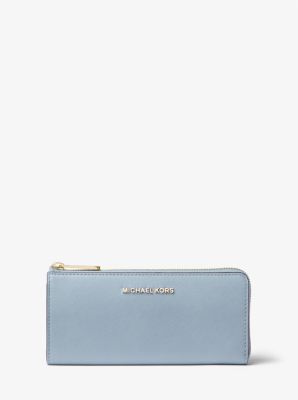 rijkdom Thespian betalen Jet Set Travel Large Saffiano Leather Quarter-zip Wallet | Michael Kors