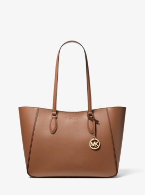 Jet Set Travel Large Signature Logo 3-in-1 Tote Bag in LUGGAGE | Michael Kors