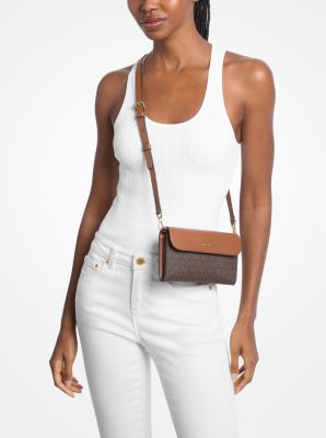 Jet Set Travel Large Signature Logo 3-in-1 Tote Bag in LUGGAGE | Michael Kors