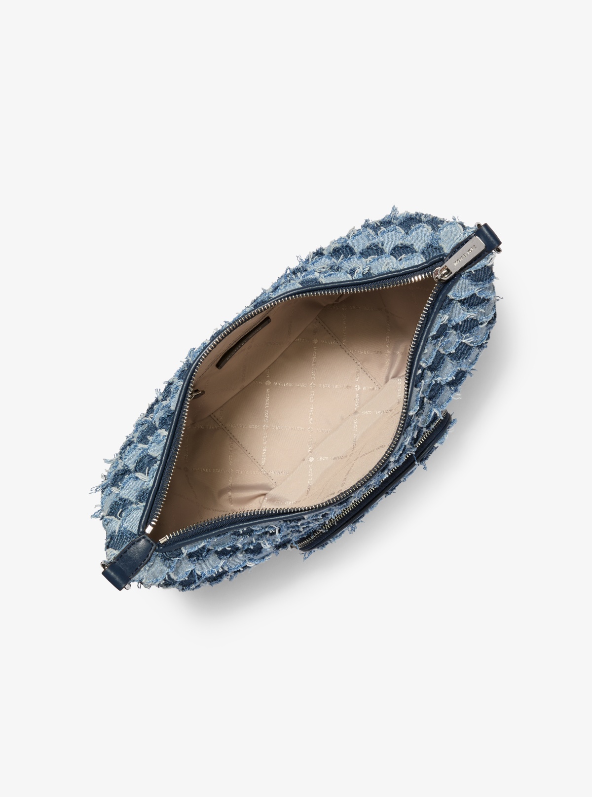 Merritt Medium Patchwork Denim Convertible Shoulder Bag 多视角