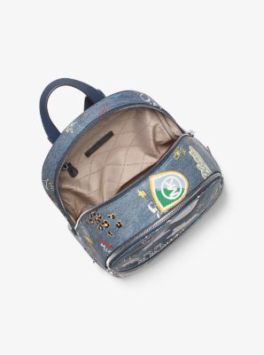 Rhea Medium Embellished Denim Backpack in WASHED DENIM | Michael Kors