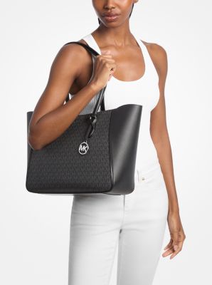 Jet Set Travel Large 3-in-1 Signature Logo Tote Bag in NOIR | Michael Kors