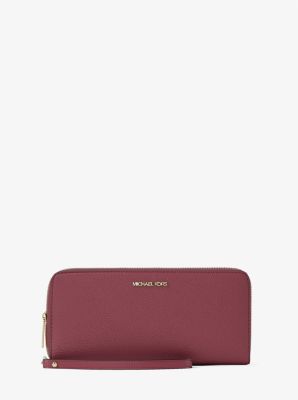 Jet Set Travel Large Pebbled Leather Wristlet