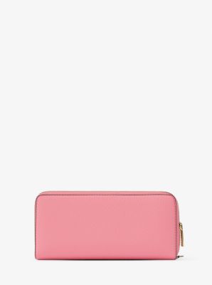 Jet Set Travel Large Pebbled Leather Wristlet in CARNATION | Michael Kors