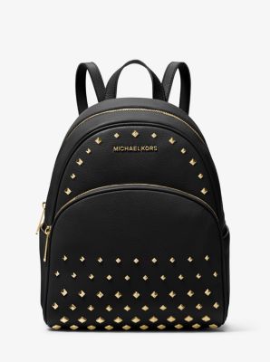 Abbey Medium Studded Pebbled Leather Backpack | Michael Kors