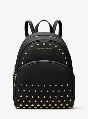 Abbey Medium Studded Pebbled Leather Backpack image number 0