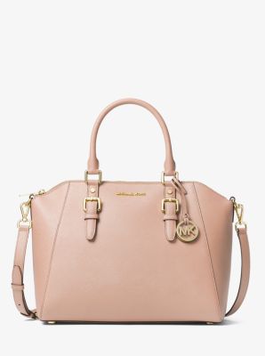 Michael Kors - Hope Large Color-Block Saffiano Leather Satchel