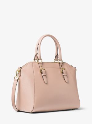 Michael Kors Ciara Large Top Zip Tote Saffiano Leather Pastel Pink