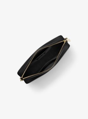 MICHAEL KORS ☜UNBOXING☞ Jet Set Large Saffiano Leather Crossbody Bag /  Black 
