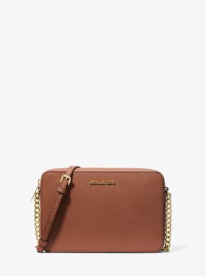 Jet Set Large Saffiano Leather Crossbody Bag