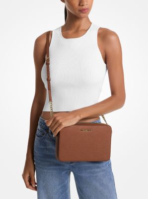 Michael Kors Outlet: Jet Set Large Saffiano Leather Crossbody Bag $89  Shipped (8 Colors)