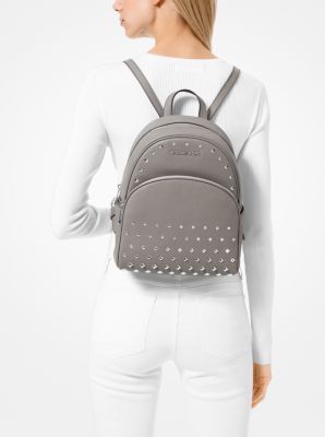 Abbey Medium Studded Pebbled Leather Backpack Michael Kors