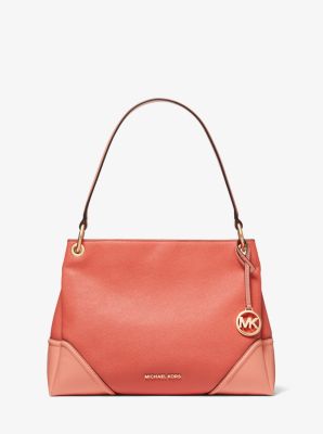 mk nicole medium leather shoulder bag