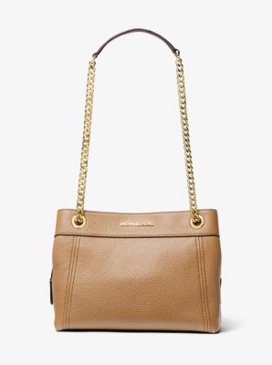 Michael kors floral embellished shop pebbled leather convertible crossbody