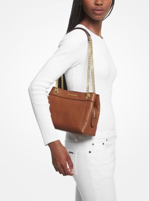 Michael Kors Jet Set Travel Medium Pebbled Leather Convertible Crossbody Bag