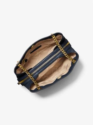 Jet Set Medium Pebbled Leather Chain Shoulder Bag Michael Kors