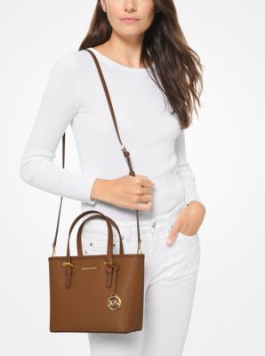 Michael Kors Edith Small Saffiano Leather Satchel In White