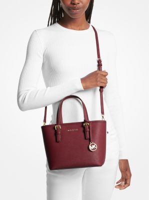 Michael kors black bag with red interior sale