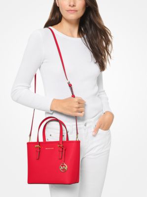 Michael Kors Xs Carry All Jet Set Travel Womens Tote Red 35T9GTVT0L-red