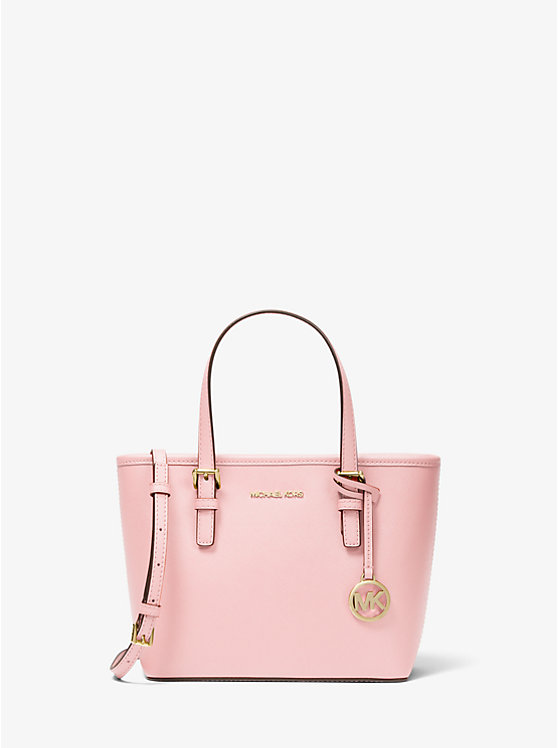 Michael Kors Outlet Jet Set Travel Extra-Small Saffiano Leather Top-Zip Tote Bag in Pink - One Size - Mk Purse