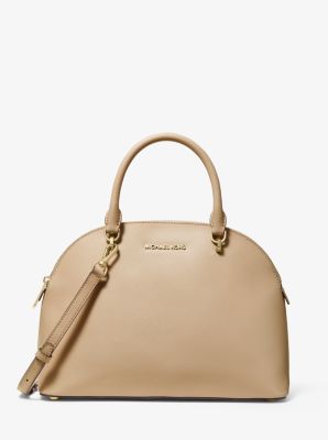 michael kors emmy large saffiano leather dome satchel