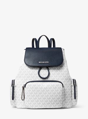 Abbey Large Two-Tone Logo Backpack | Michael Kors