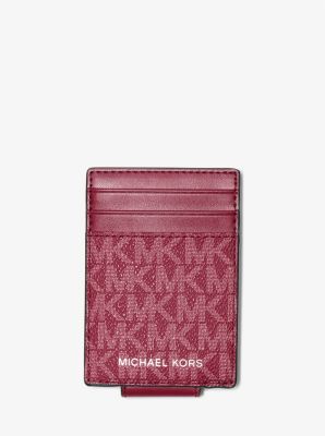 【送料&関税込】Michael Kors Printed Canvas Card Holder MICHAEL Kors Empire Logo-Print Canvas Cardholder