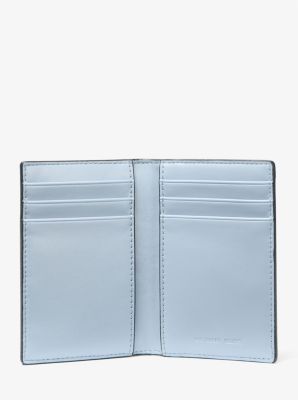 Rivington Striped Logo Bi-Fold Card Case in PALE BLUE | Michael Kors