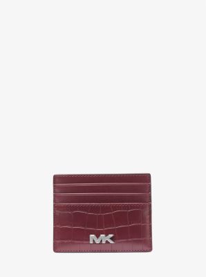 カードケース・名刺入れ Michael Kors CROCODILE PRINT LEATHER CARD CASE Michael Michael Kors Crocodile Print Leather Card Case