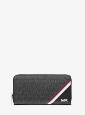 Rivington Signature Logo Striped Zip-Around Wallet image number 0