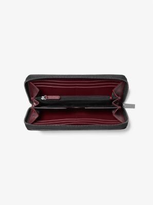 Rivington Signature Logo Striped Zip-Around Wallet | Michael