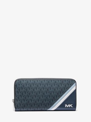 Rivington Signature Logo Striped Zip-Around Wallet image number 0