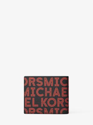 Cooper Graphic Logo Billfold Wallet in BRIGHT RED | Michael Kors