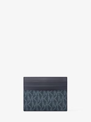 Kartenetui Cooper mit gestreiftem Signature-Logomuster in SAPHIR | Michael Kors