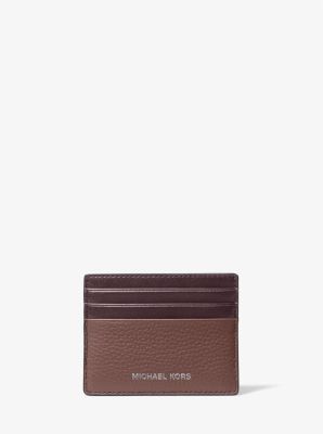 michael kors pebbled leather card case