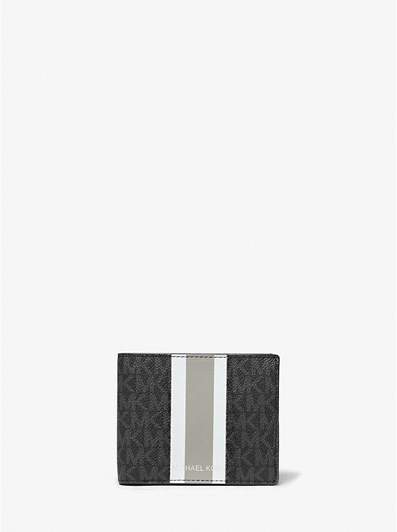 Logo Stripe Billfold Wallet With Passcase image number 0