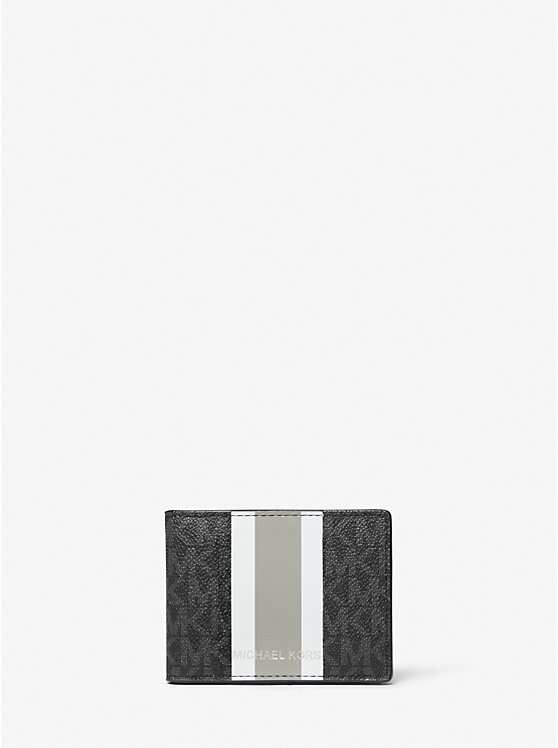 Logo Stripe Billfold Wallet With Passcase image number 2