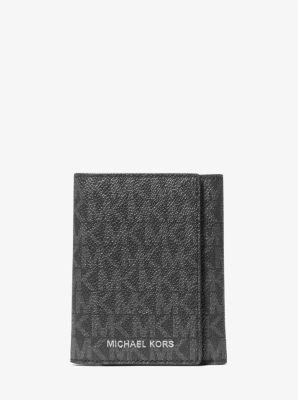 Michael Kors Metallic Silver Signature Coated Canvas Bifold Wallet