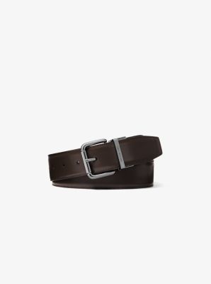 michael kors black leather belt