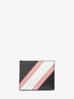 Michael Kors Mens Cooper Logo Stripe Billfold Wallet, Admiral Blue 