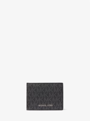 Mens Slim Faux Leather Wallet Guess Logo Passcase