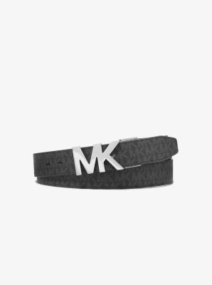 Shop Michael Kors 4-in-1 Logo Belt Box Set In Black