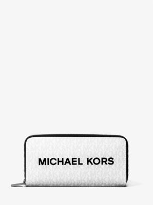 Cooper Signature Logo Zip-Around Wallet in BRIGHT WHT | Michael Kors