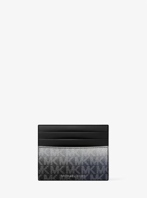 MK Kartenetui Cooper Mit Signature-Logomuster Und Ombré-Effekt - Schwarz