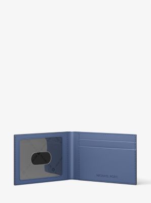 Billetera plegable Cooper con diseño ombré y logotipo exclusivo y solapa para documento de identificación