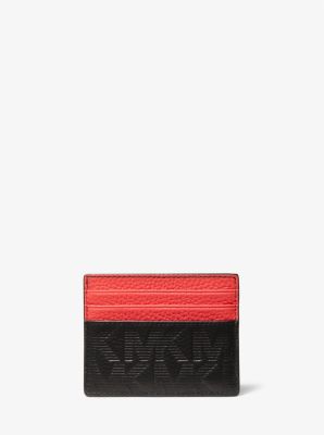 Grand porte-cartes Cooper en cuir gaufr&eacute; &agrave; logo in NOIR | Michael Kors