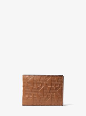 Embossed Leather Billfold Wallet With Passcase
